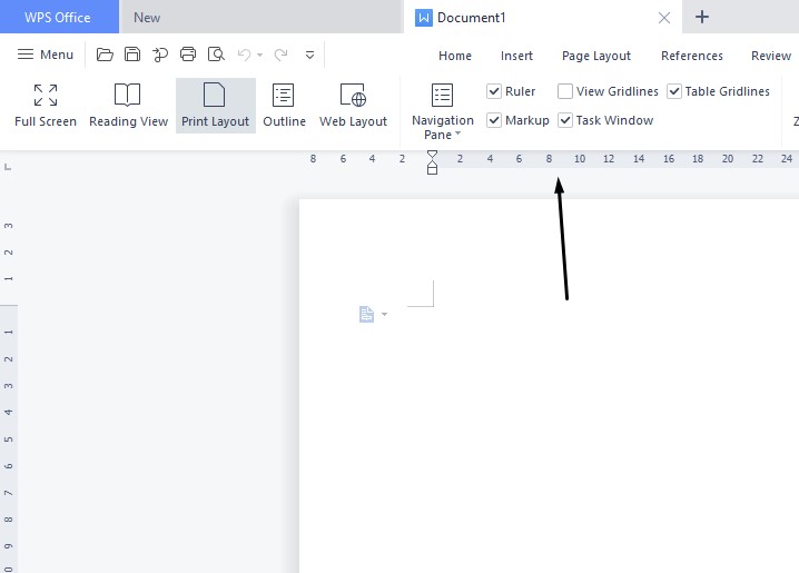 cara menampilkan ruler di Word