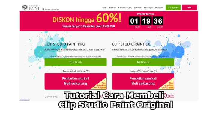 tutorial cara membeli clip studio paint original